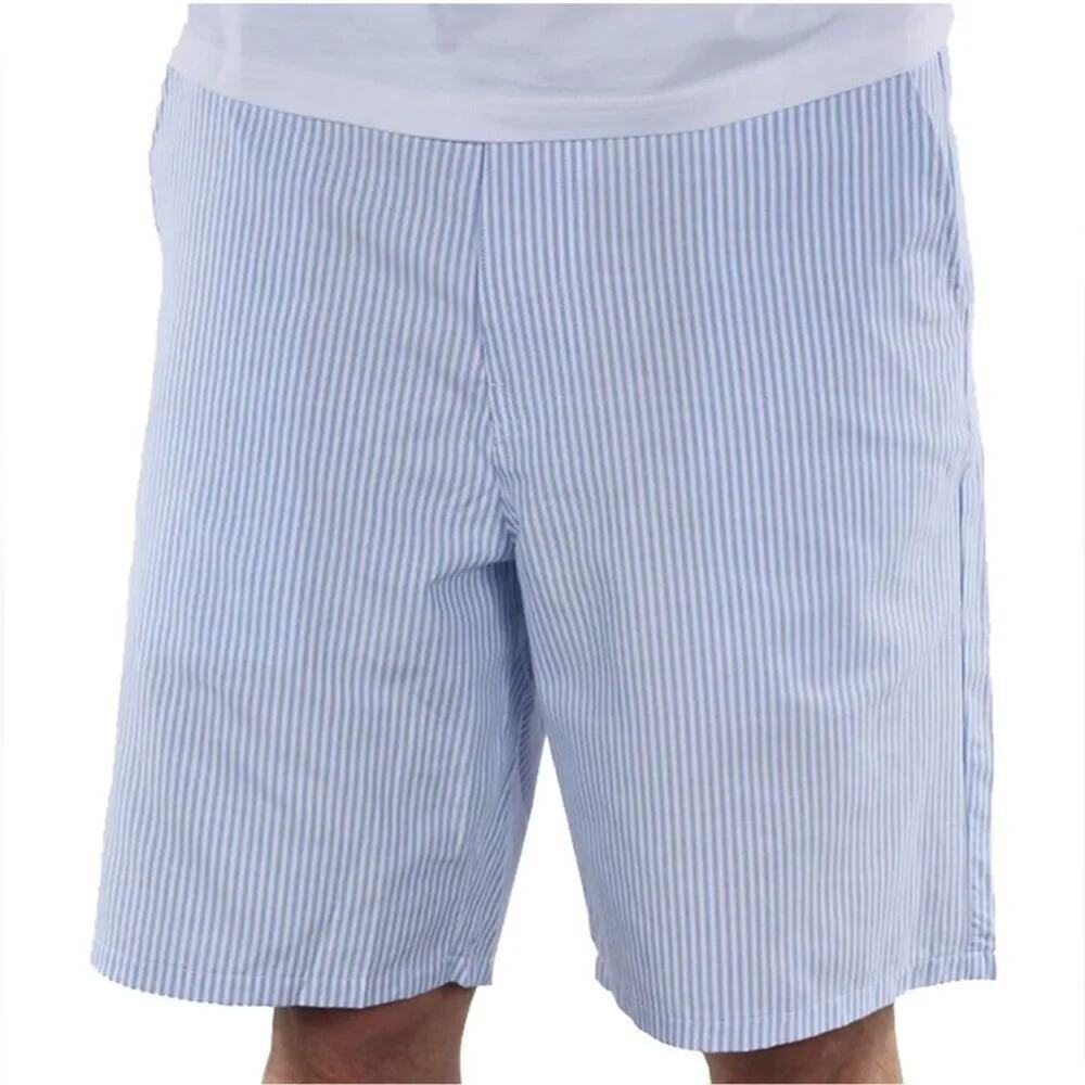 Chrystie NYC OG Logo Blue Seersucker Shorts Size XL / 36” Waist New w/ Tag SOO